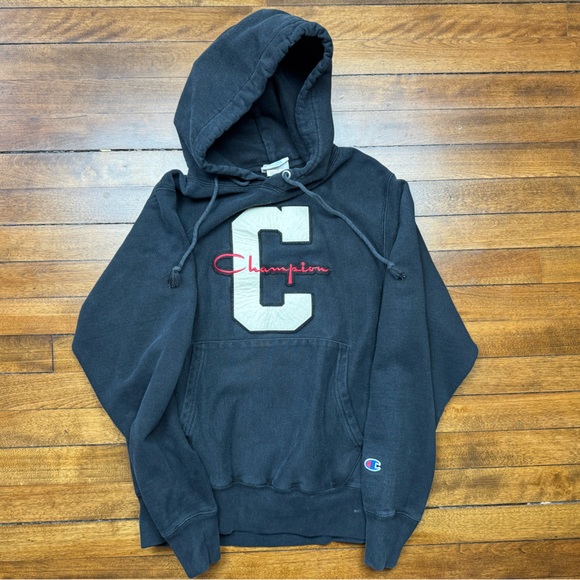 Champion Other - Y2K Champion Black Reverse Weave Hoodie Size Small